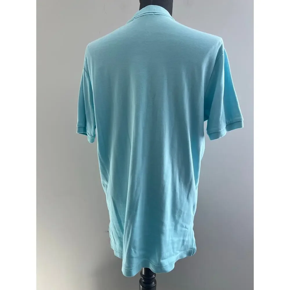 Polo Ralph Lauren 100% Soft Cotton Collared Shirt Pastel Blue Pink Size Large SG